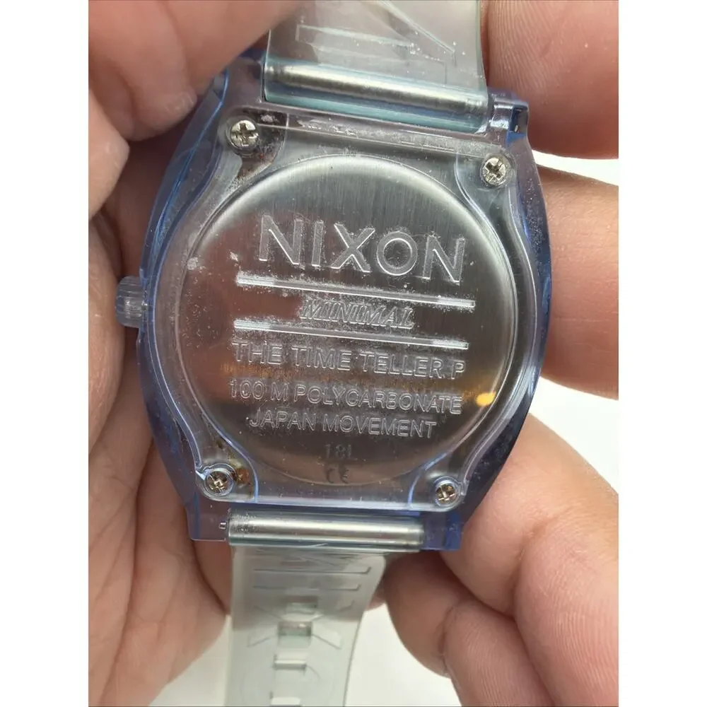 Nixon Time Teller Blue Watch, Silicone Strap, 40mm, A119 3143, Used